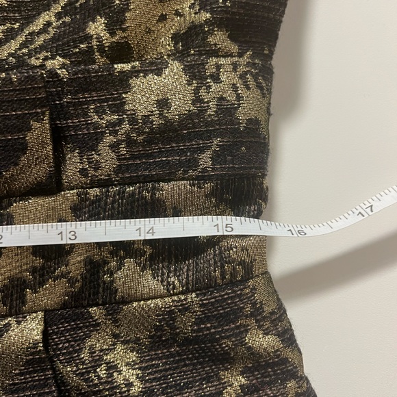 COCO Couture gorgeous black gold jacquard print sheath dress SZ 10 - Picture 6 of 7